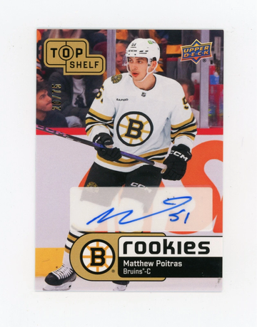 MATTHEW POITRAS 2024 Upper Deck Top Shelf NSCC Auto Rc #20/75