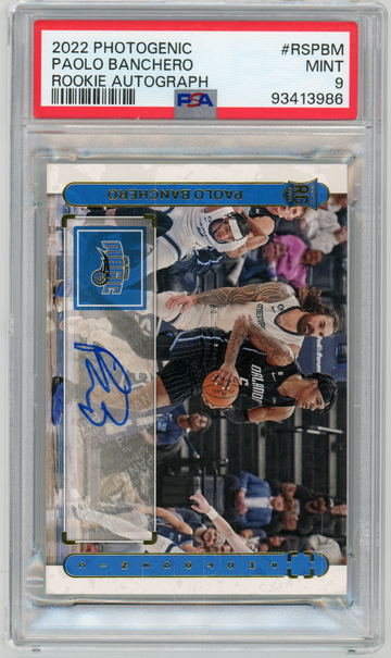 PAOLO BANCHERO 2022-23 Panini Photogenic Rookie Autograph PSA 9