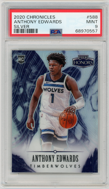 ANTHONY EDWARDS 2020-21 Panini Chronicles Honors Silver Rc #588 PSA 9