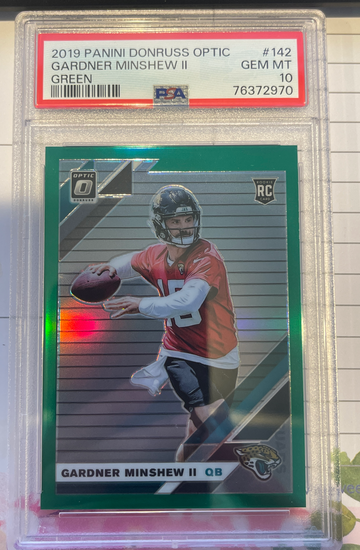 2019 Optic Gardner Minshew Green /5 PSA 10