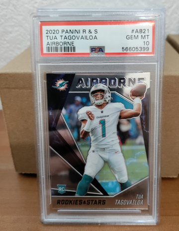 2020 panini rookie & stars Airborne tua tagovailoa PSA 10