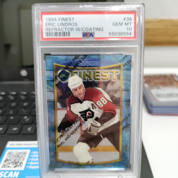 1994 Topps finest refractor W/Coating Eric lindros PSA10