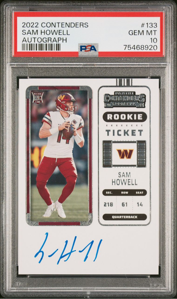 Sam Howell 2022 Contenders Auto