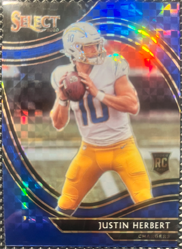 2021 Select Justin Herbert Rookie Blue Field Level /49