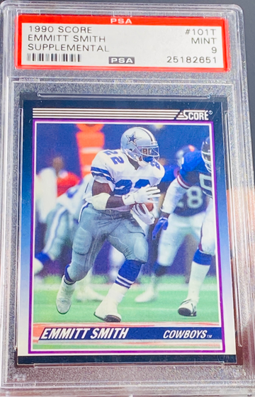 1990 Score Emmitt Smith Rookie Supplemental PSA 9