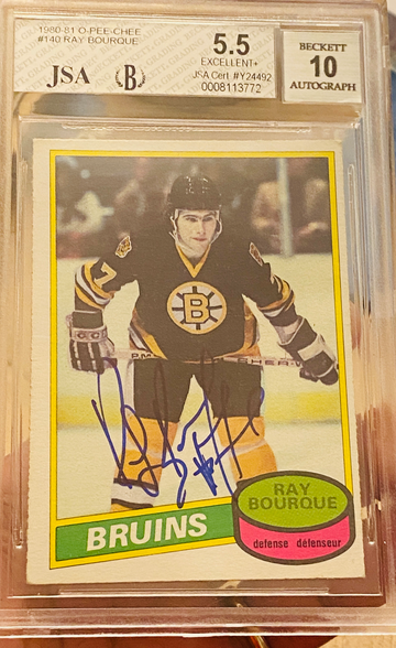 1980 O-Pee-Chee Ray Bourque Rookie BGS 5.5 Auto 10