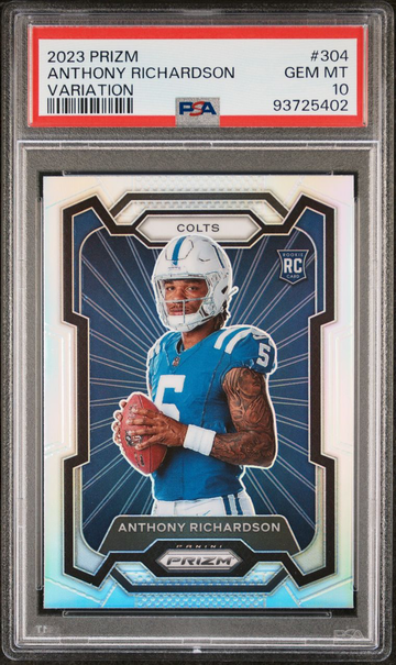 2023 Prizm Anthony Richardson Rookie Silver Variation PSA 10