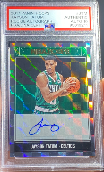 2017 Panini Hoops Jayson Tatum Rookie Autograph PSA Auto 10