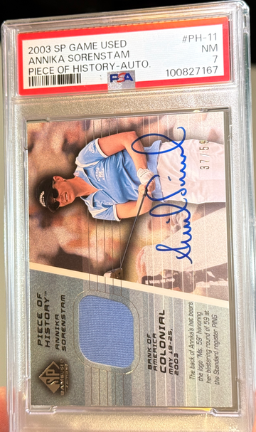 2003 SP Game Used Annika Sorenstam Piece of History Auto /59