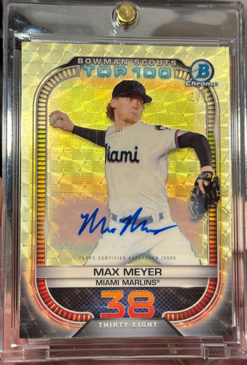 2021 Bowman Chrome Max Meyer Scouts Top 100 Rookie Auto Superfractor 1/1