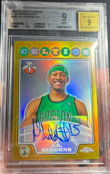 2008 Topps Chrome JR J.R Giddens Rookie Gold Refractor Auto /5 BGS 9