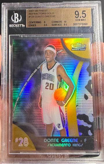 2007 Finest Donte Greene Rookie Gold Refractor /25 BGS 9.5