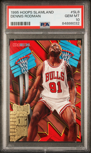 1995 Hoops Dennis Rodman Slamland PSA 10