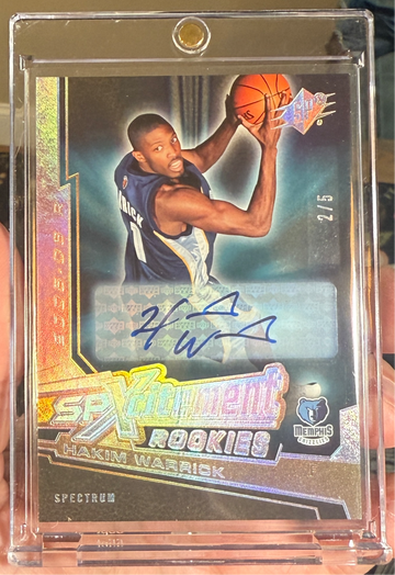 2005 SPx Hakim Warrick Spxcitement Rookie Spectrum Auto /5