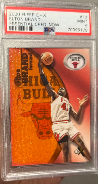 2000 Fleer E-X Elton Brand Essential Credentials Now /201 PSA 9