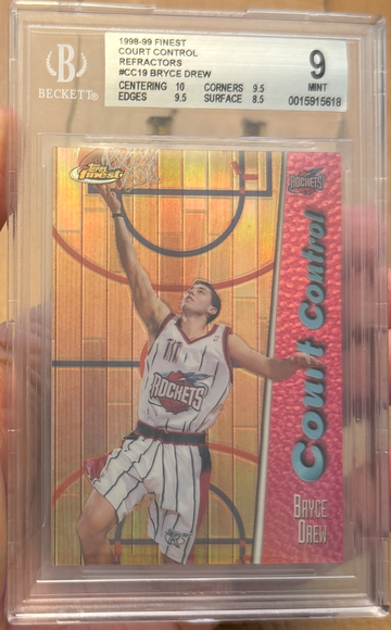 1998 Finest Bryce Drew Control Rookie Refractor /150 BGS 9