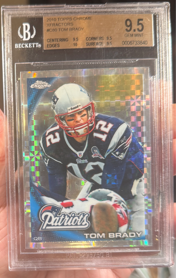 2010 Topps Chrome Tom Brady Xfractor BSG 9.5