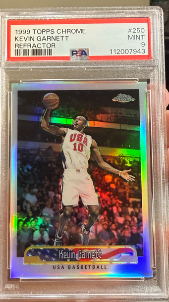 1999 Topps Chrome Kevin Garnett Refractor USA PSA 9