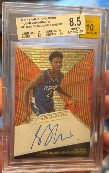 2018 Panini Revolution Shai Gilgeous-Alexander Rookie Autograph BGS 8.5 Auto 10