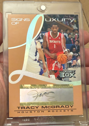 2004-05 Topps Luxury Box Tracy McGrady Signs of Luxury Parallel Auto /75