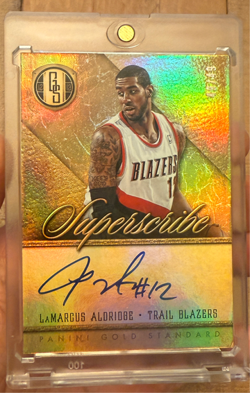 2012-13 Panini Gold Standard LaMarcus Aldridge Superscribe Auto /49