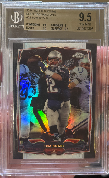 2014 Topps Chrome Tom Brady Black Refractor /299 BGS 9.5