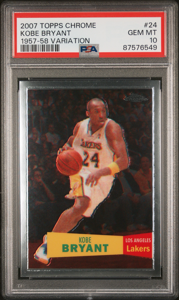 2007-08 Topps Chrome Kobe Bryant 1957-58 Variation PSA 10