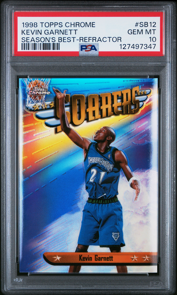 1998 Topps Chrome Kevin Garnett Season's Best Refractor PSA 10