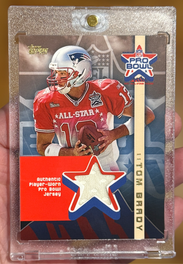 2002 Topps Tom Brady Pro Bowl Authentic Player-Worn Pro Bowl Jersey Patch