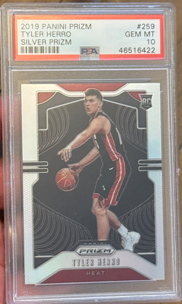2019 Panini Prizm Tyler Herro Rookie Silver Prizm PSA 10