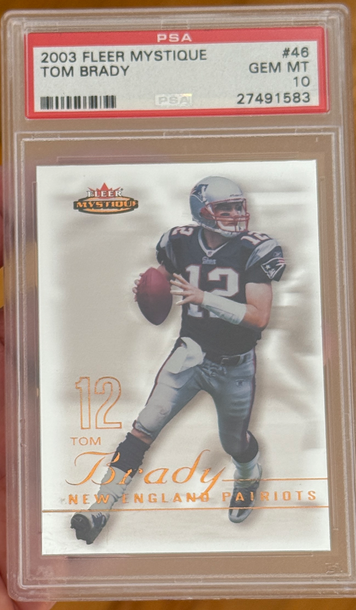 2003 Fleer Mystique Tom Brady PSA 10