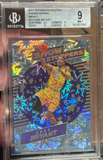 2017 Panini Revolution Kobe Bryant Show Stoppers Impact BGS 9