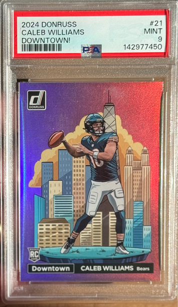 2024 Donruss Caleb Williams Rookie Downtown PSA 9