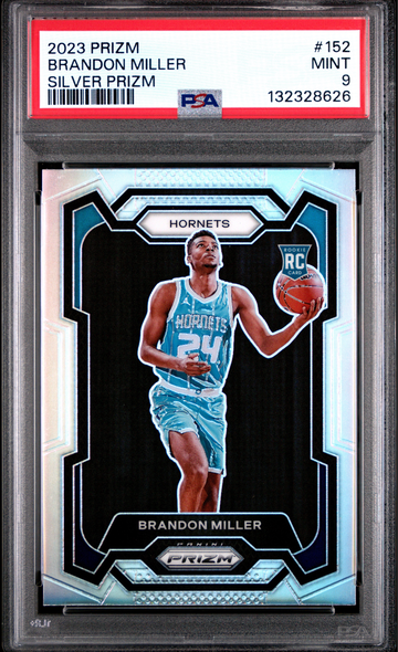 2023 Panini Prizm Brandon Miller Rookie Silver Prizm PSA 9