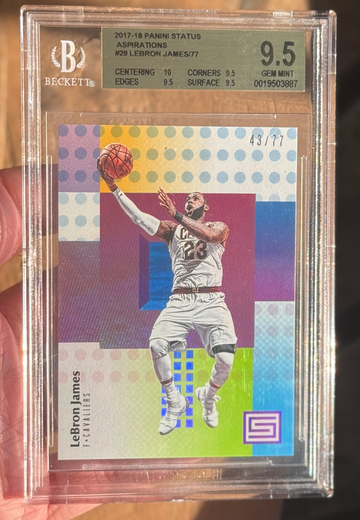 2017 Panini Status LeBron James Aspirations /77 BGS 9.5