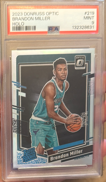 2023 Donruss Optic Brandon Miller Rated Rookie Holo RC PSA 9