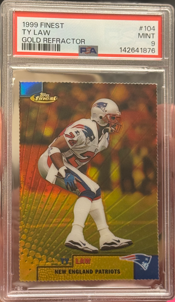 1999 Finest Ty Law Gold Refractor /100 PSA 9