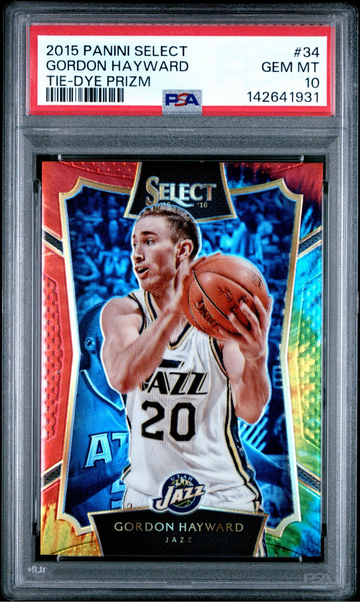 2015 Select Gordon Hayward Tie-Dye Prizm /25 PSA 10