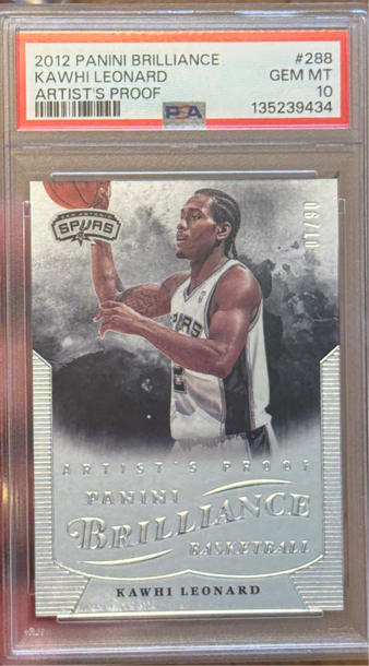 2012 Panini Brilliance Kawhi Leonard Rookie Artist’s Proof /10 PSA 10