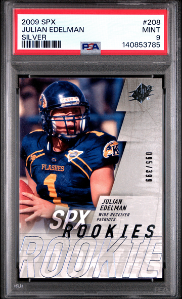 2009 SPx Julian Edelman Rookie Silver /399 PSA 9