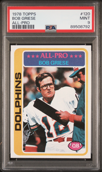 1978 Topps Bob Griese PSA 9