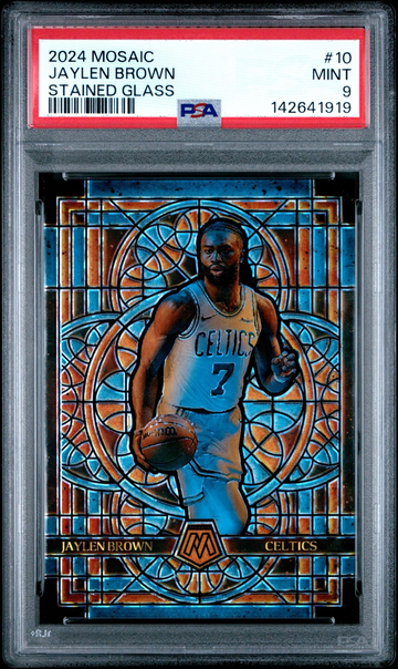 2024 Panini Mosaic Jaylen Brown Stained Glass Prizm PSA 9