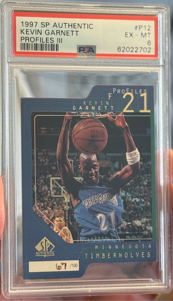 1997 SP Authentic Kevin Garnett Profiles 3 /100 PSA 6