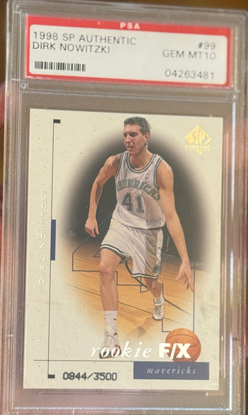 1998 SP Authentic Dirk Nowitzki Rookie /3500 PSA 10