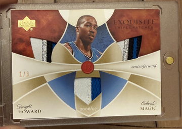 2006 Exquisite Collection Dwight Howard Triple Game-Worn Jersey Patch /3