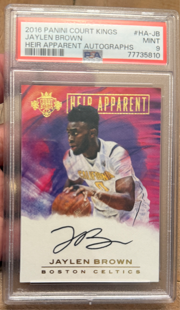 2016 Court Kings Jaylen Brown Rookie Auto Heir Apparent /150 PSA 9