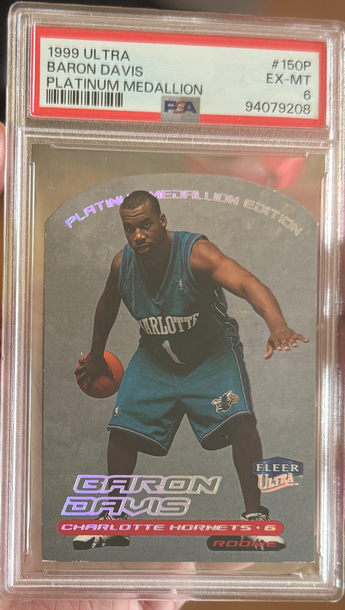 1999 Ultra Baron Davis Rookie Platinum Medallion /25 PSA 6