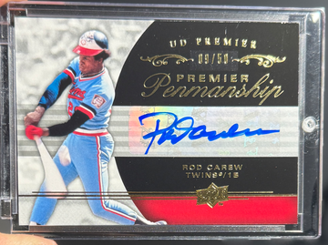 2008 Upper Deck UD Premier Rod Carew Premier Penmanship Auto /50