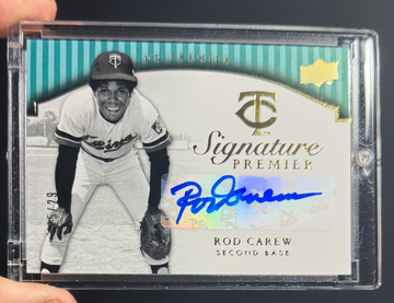2008 UD Premier Rod Carew Signature Premier Gold Jersey Number /29