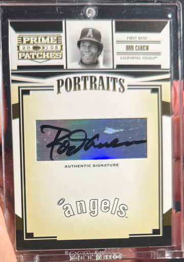 2005 Donruss Prime Patches  Rod Carew Portraits Auto